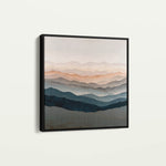 Abstract 1229 Canvas Art 16" x 16" / 40 x 40 cm / Black