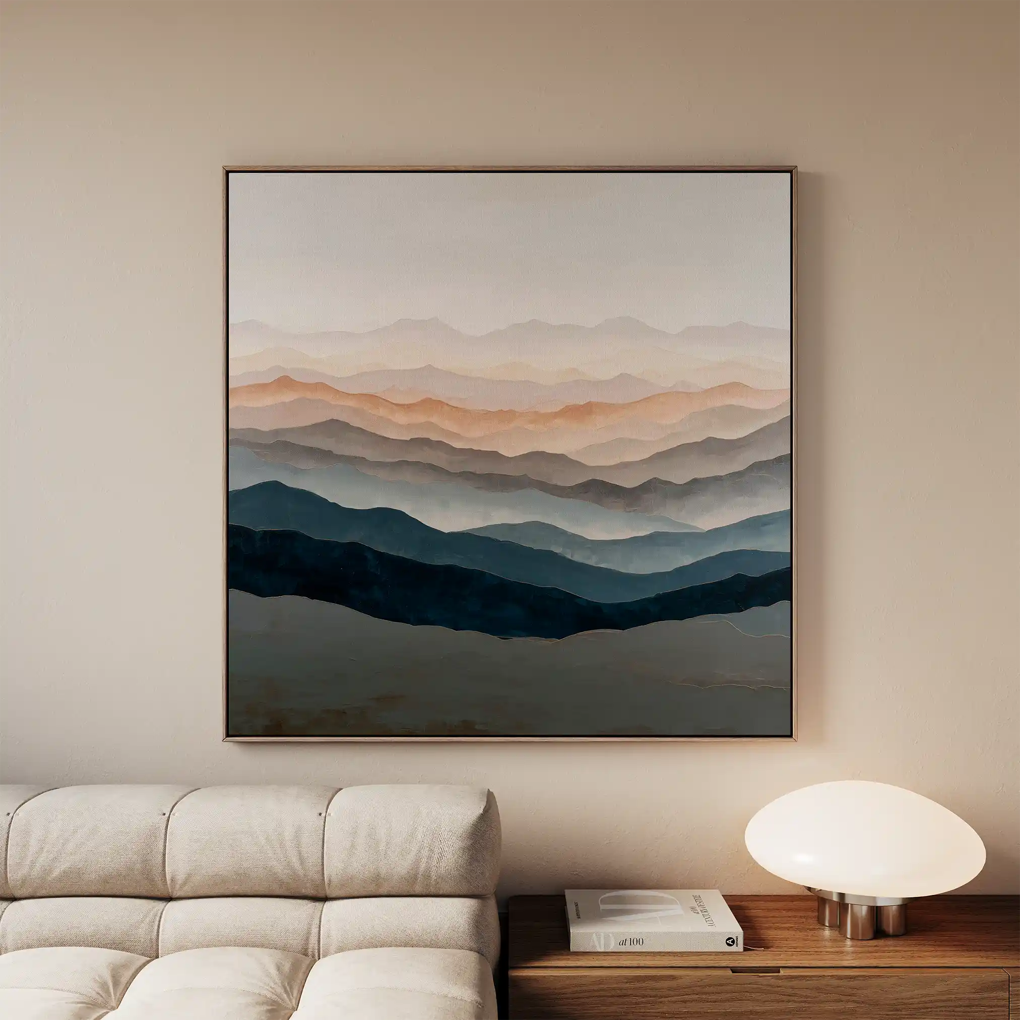 Abstract 1229 Canvas Art 60 x 60 cm / Black