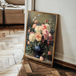 Floral 1229 Canvas Art 18" x 24" / 45 x 60 cm / Black