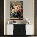 Floral 1229 Canvas Art 18" x 24" / 45 x 60 cm / Black