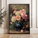 Floral 1229 Canvas Art 60 x 40 cm / Black