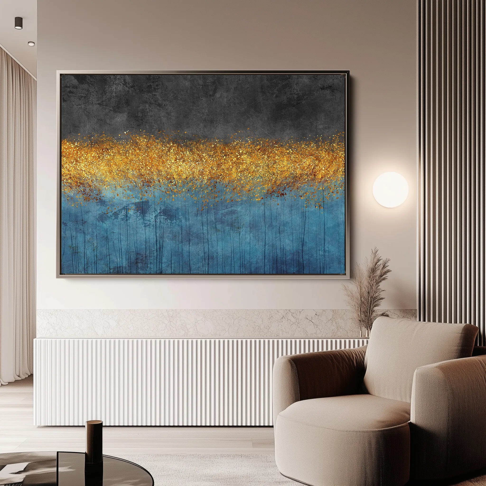 Abstract 123 Canvas Art 18" x 24" / 45 x 60 cm / Black