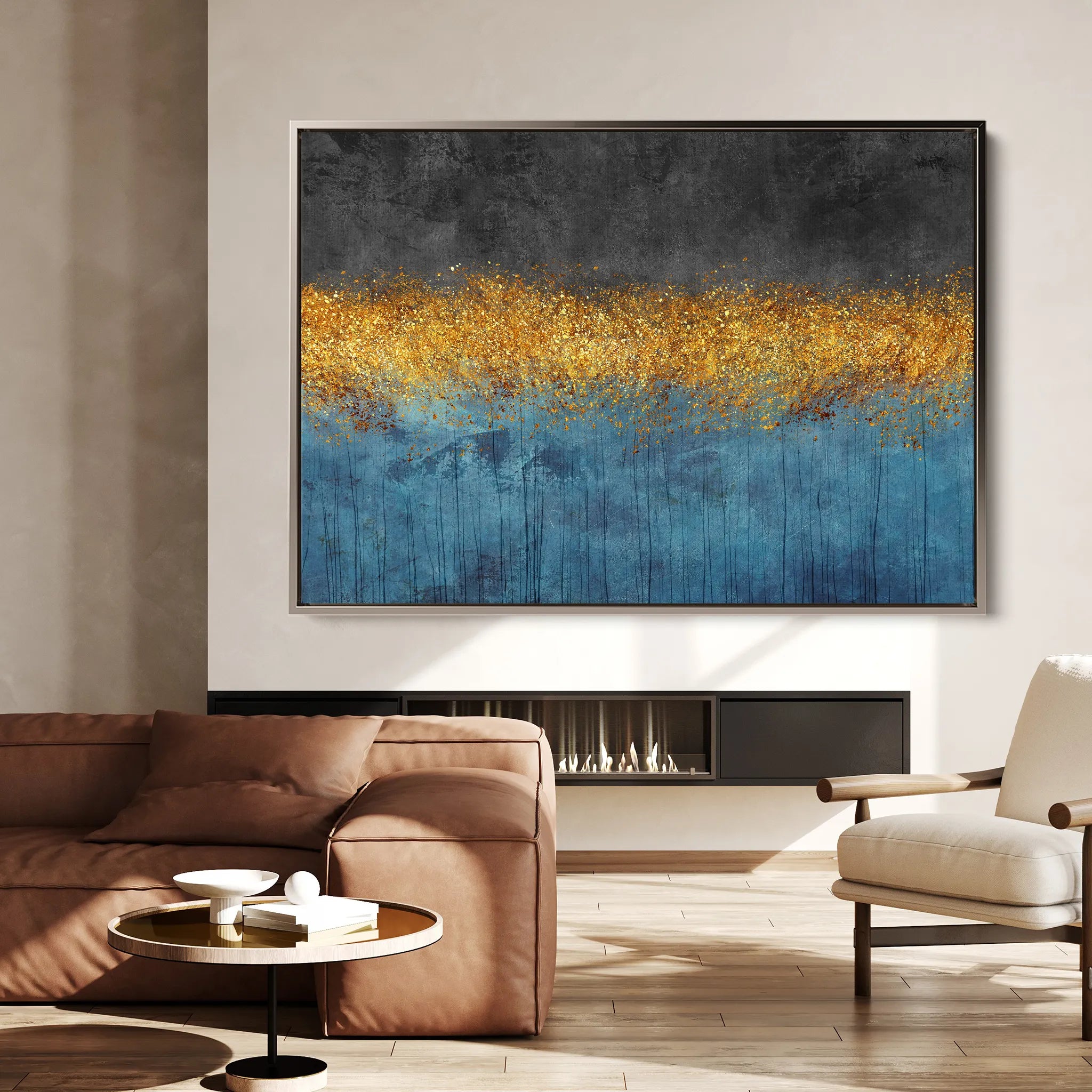 Abstract 123 Canvas Art 18" x 24" / 45 x 60 cm / Black