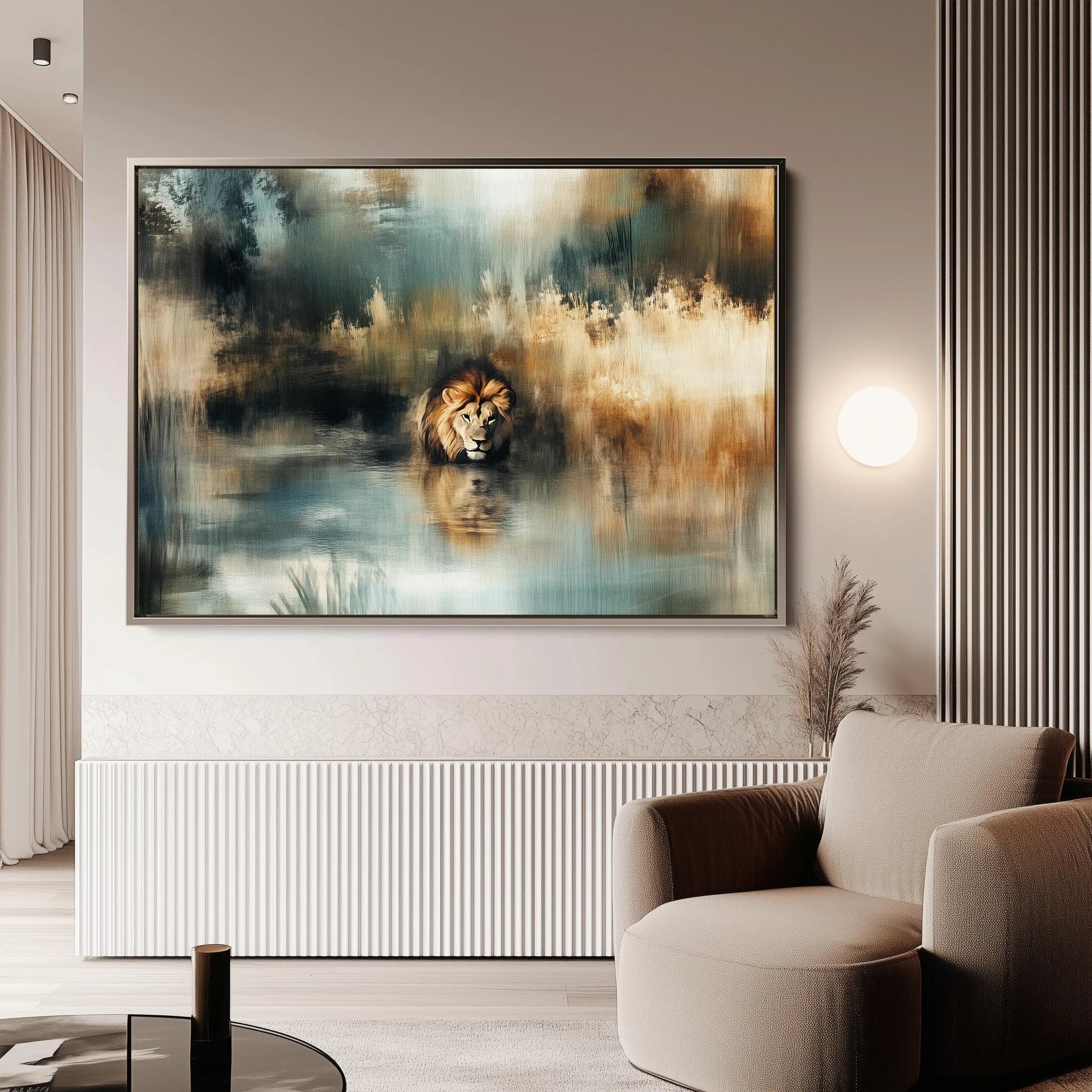 Animals 123 Canvas Art 18" x 24" / 45 x 60 cm / Black