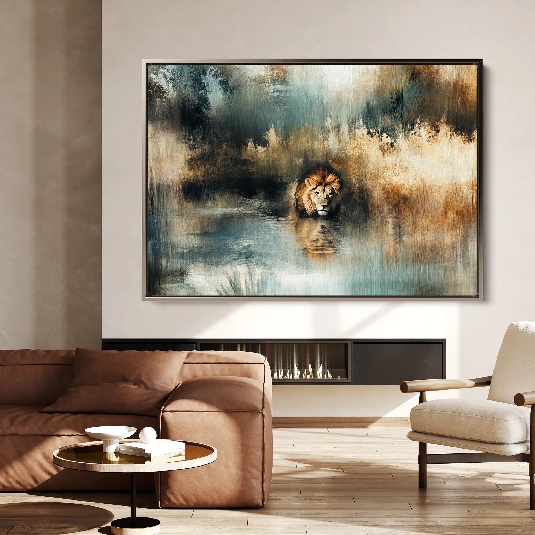 Animals 123 Canvas Art 18" x 24" / 45 x 60 cm / Black