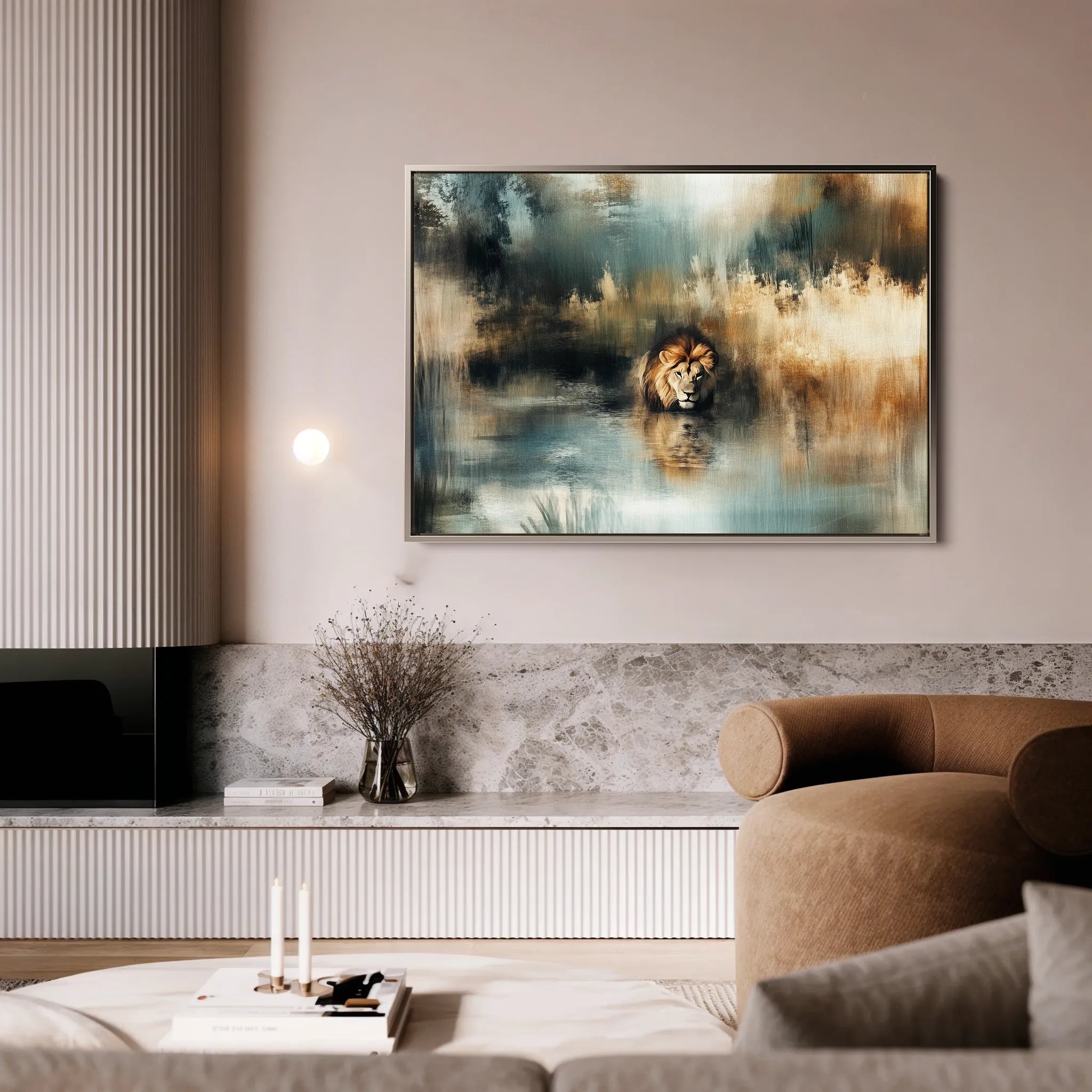 Animals 123 Canvas Art 18" x 24" / 45 x 60 cm / Black