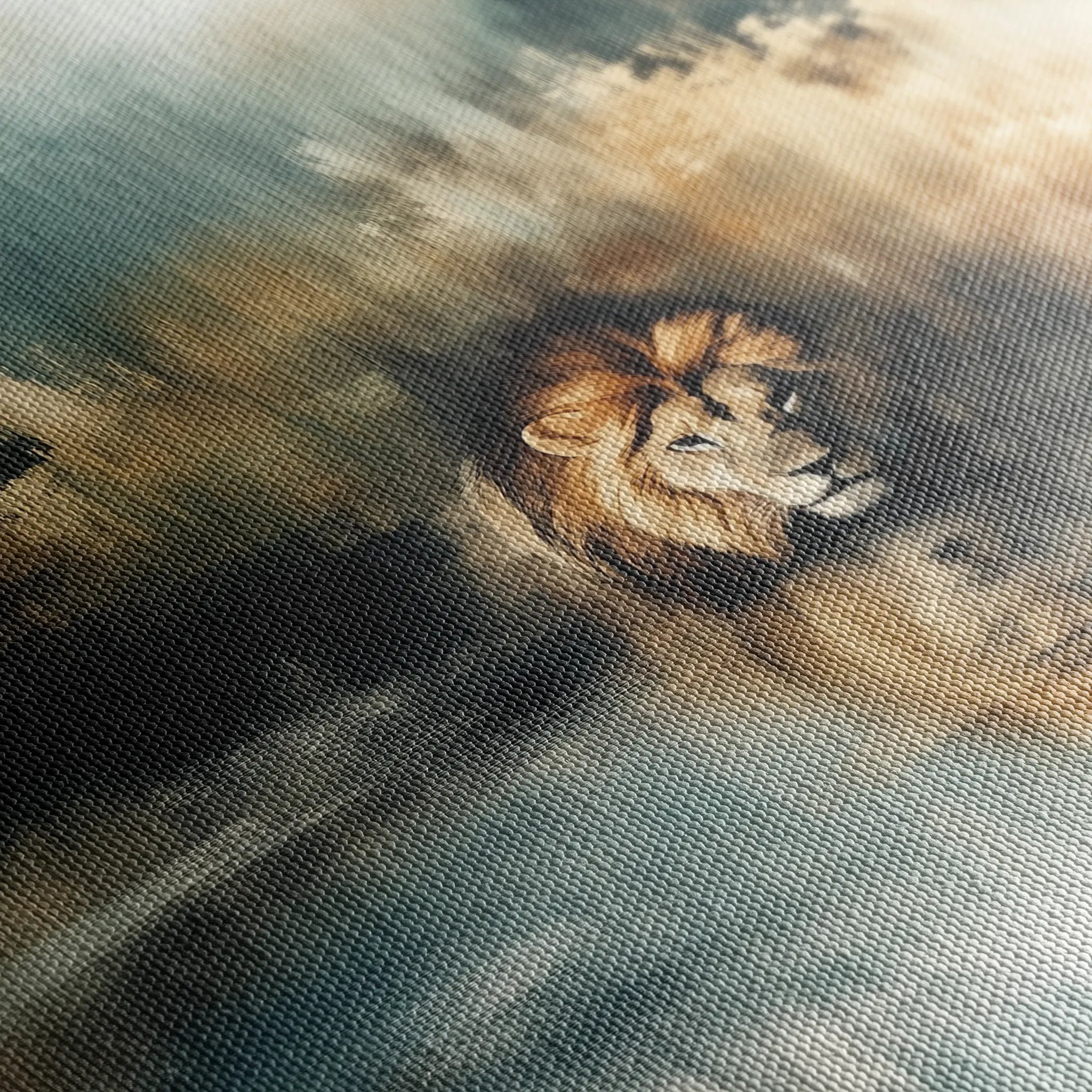 Animals 123 Canvas Art 18" x 24" / 45 x 60 cm / Black