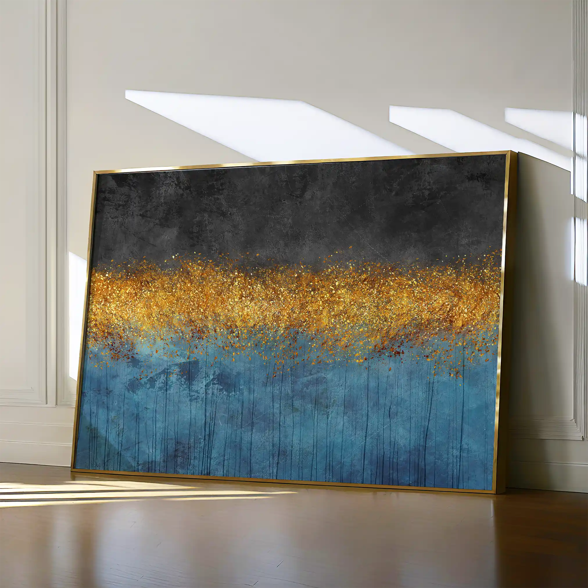 Abstract 123 Canvas Art 60 x 40 cm / Black