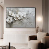 Floral 123 Canvas Art 18" x 24" / 45 x 60 cm / Black