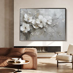 Floral 123 Canvas Art 18" x 24" / 45 x 60 cm / Black