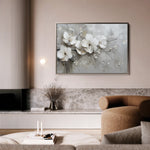 Floral 123 Canvas Art 18" x 24" / 45 x 60 cm / Black