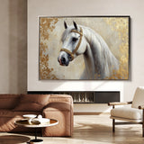 Horses 123 Canvas Art 18" x 24" / 45 x 60 cm / Black