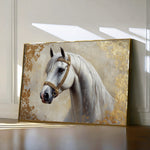 Horses 123 Canvas Art 18" x 24" / 45 x 60 cm / Black