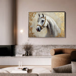 Horses 123 Canvas Art 18" x 24" / 45 x 60 cm / Black