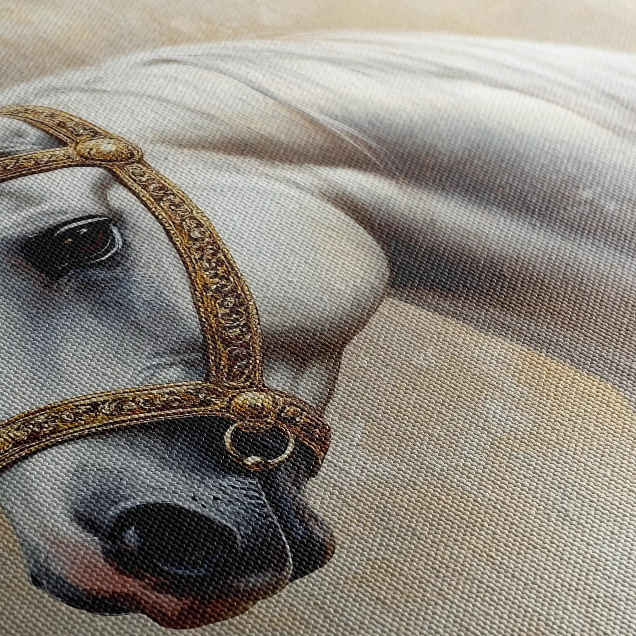 Horses 123 Canvas Art 60 x 40 cm / Black
