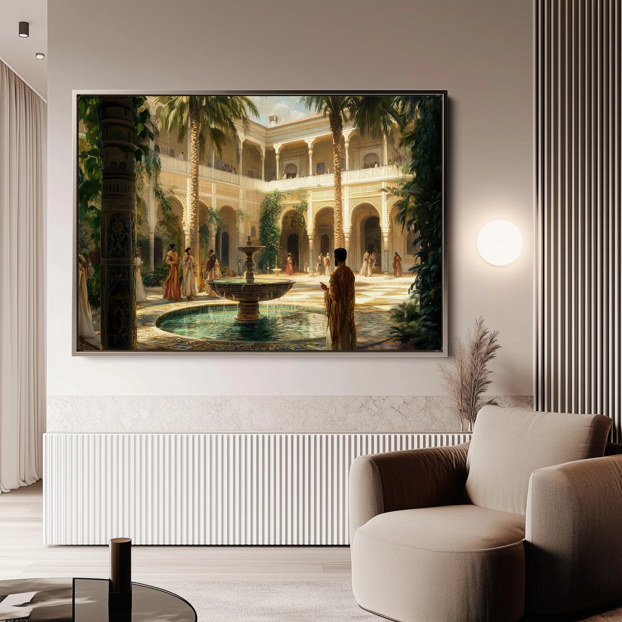 Orientalist 123 Canvas Art 18" x 24" / 45 x 60 cm / Black