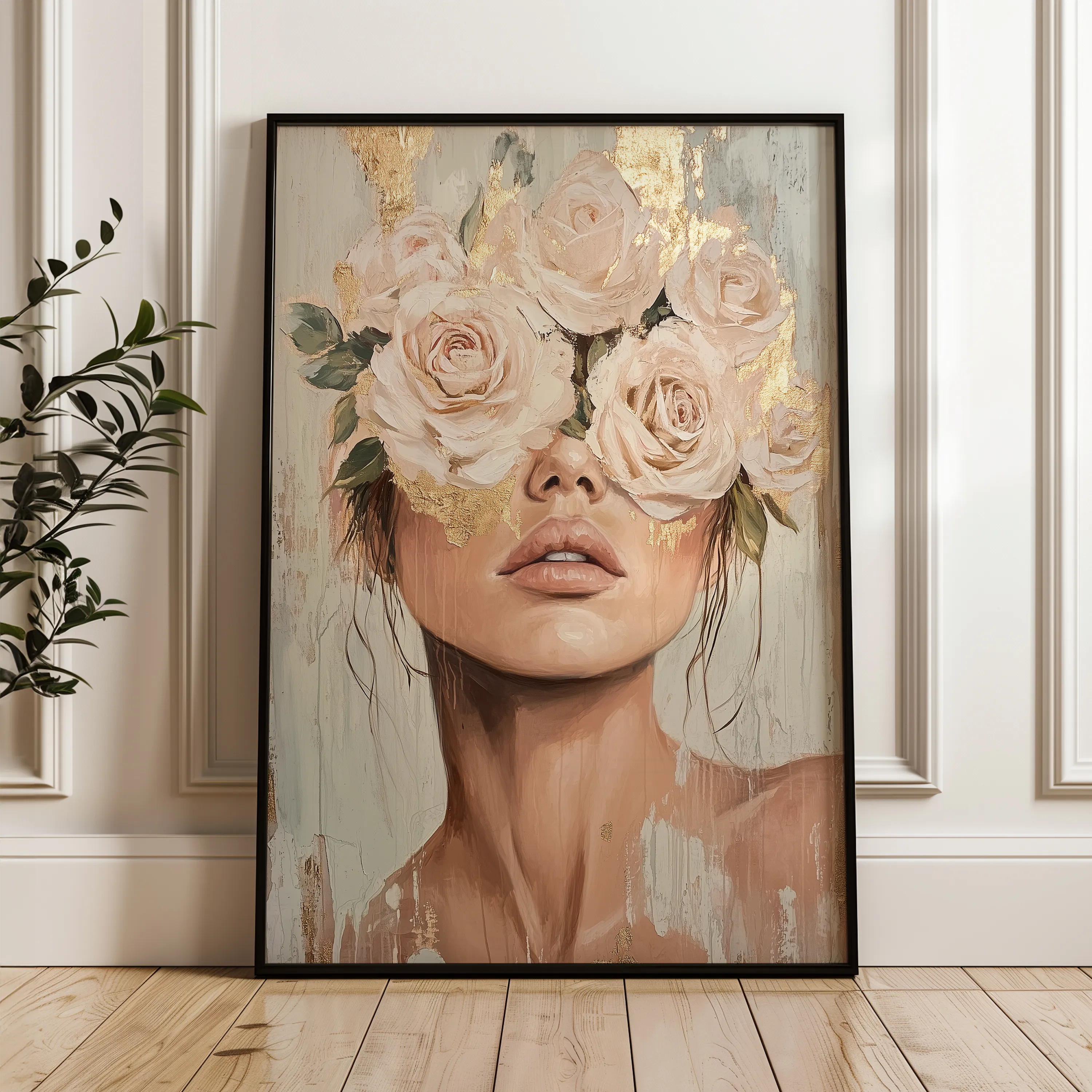 Portrait 123 Canvas Art 18" x 24" / 45 x 60 cm / Black