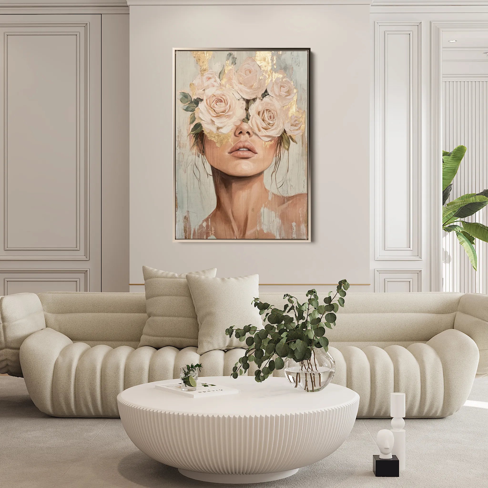 Portrait 123 Canvas Art 18" x 24" / 45 x 60 cm / Black