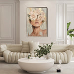 Portrait 123 Canvas Art 60 x 40 cm / Black