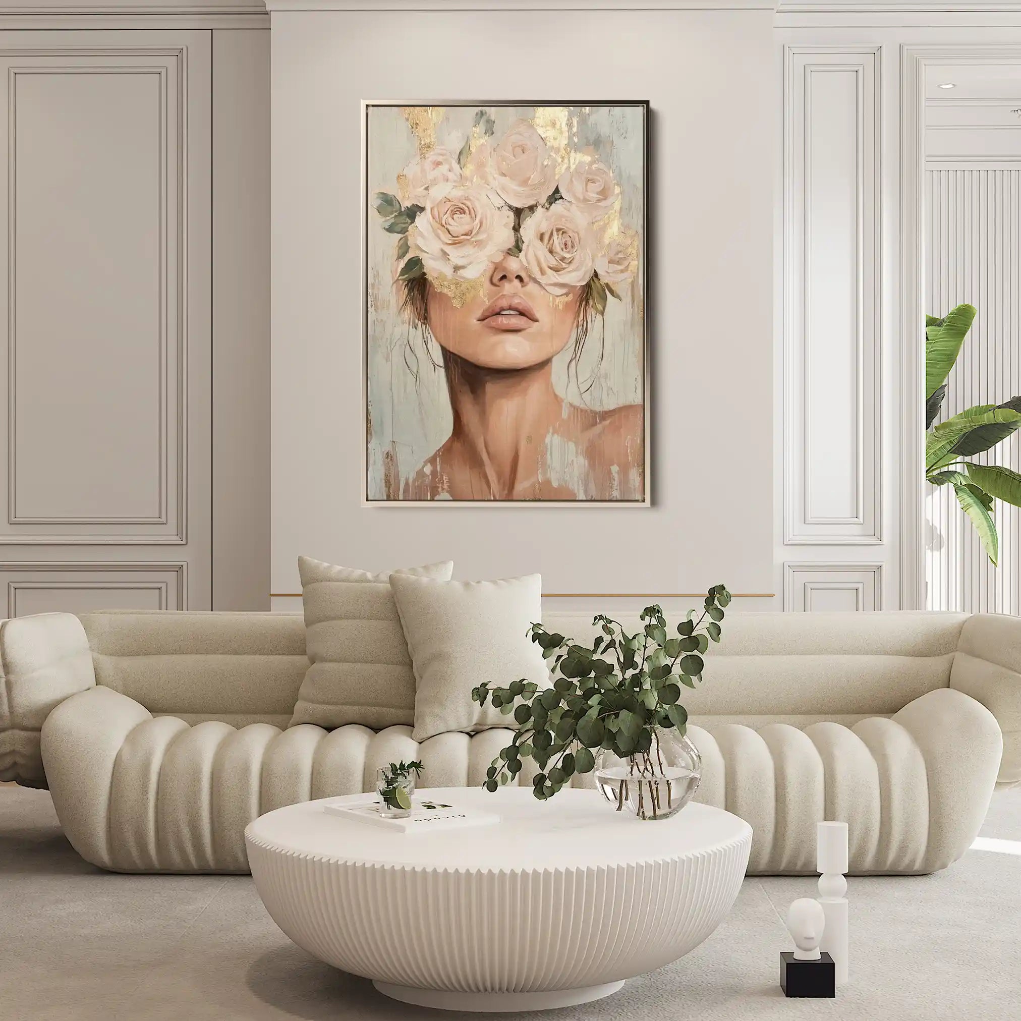 Portrait 123 Canvas Art 60 x 40 cm / Black