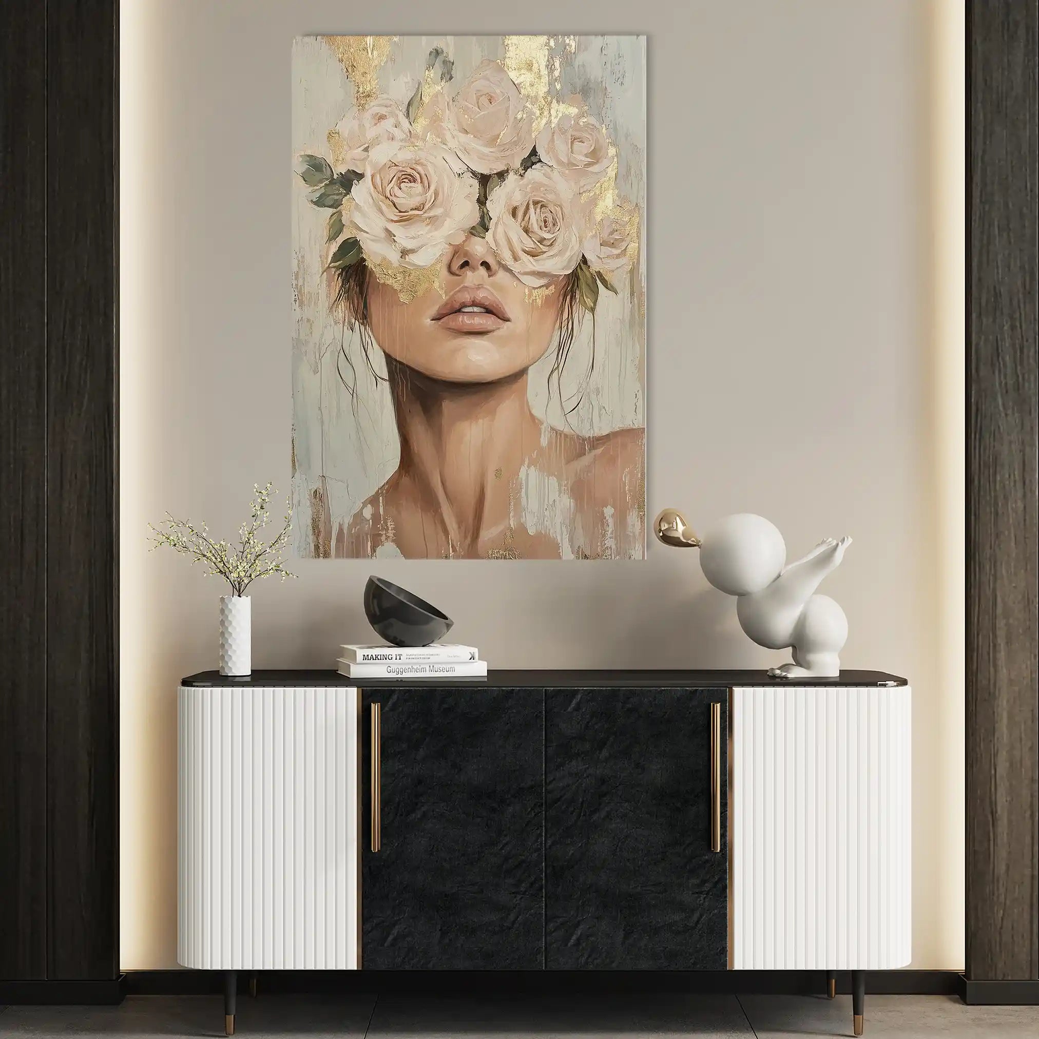Portrait 123 Canvas Art 60 x 40 cm / Black