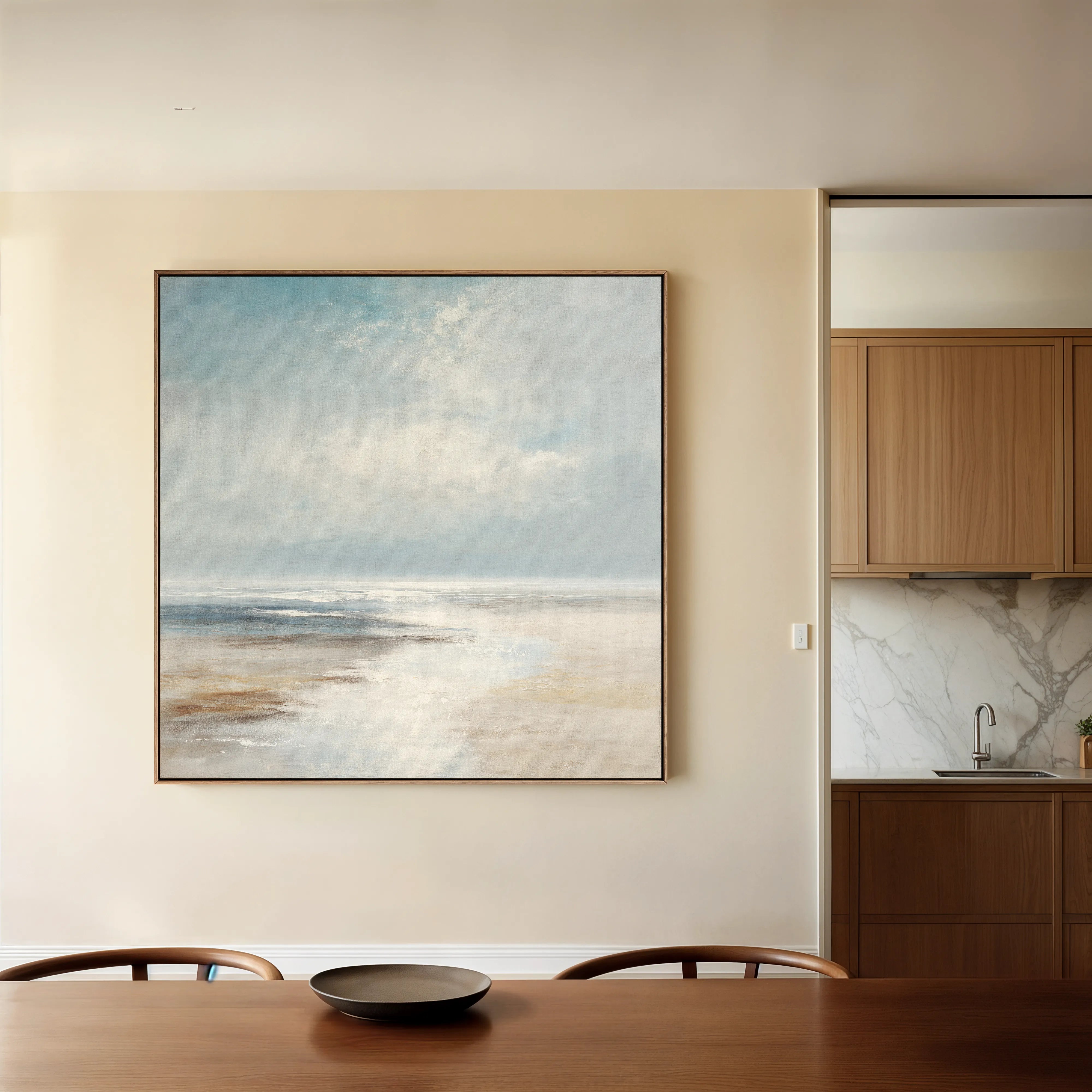 Abstract 1230 Canvas Art 16" x 16" / 40 x 40 cm / Black