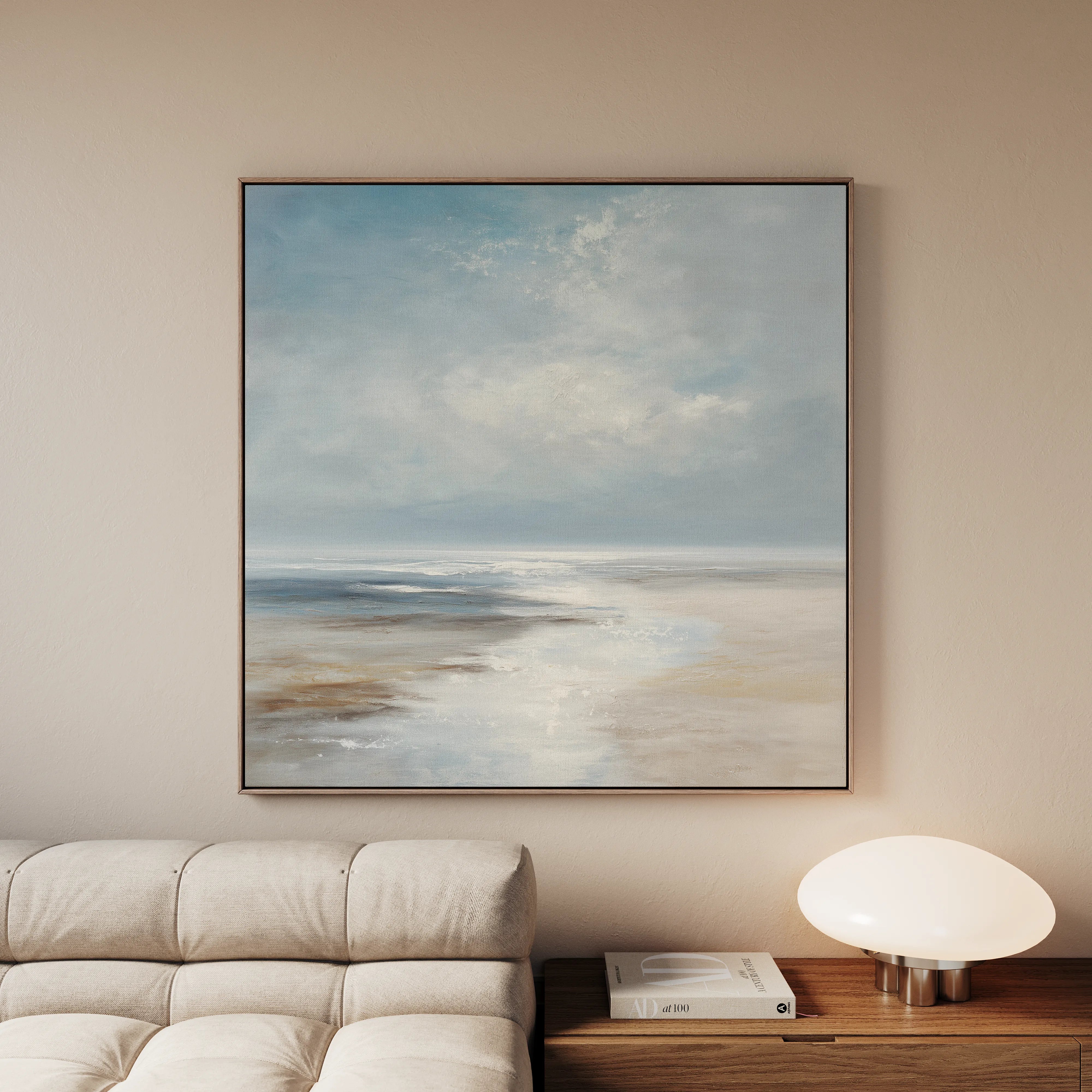 Abstract 1230 Canvas Art 16" x 16" / 40 x 40 cm / Black