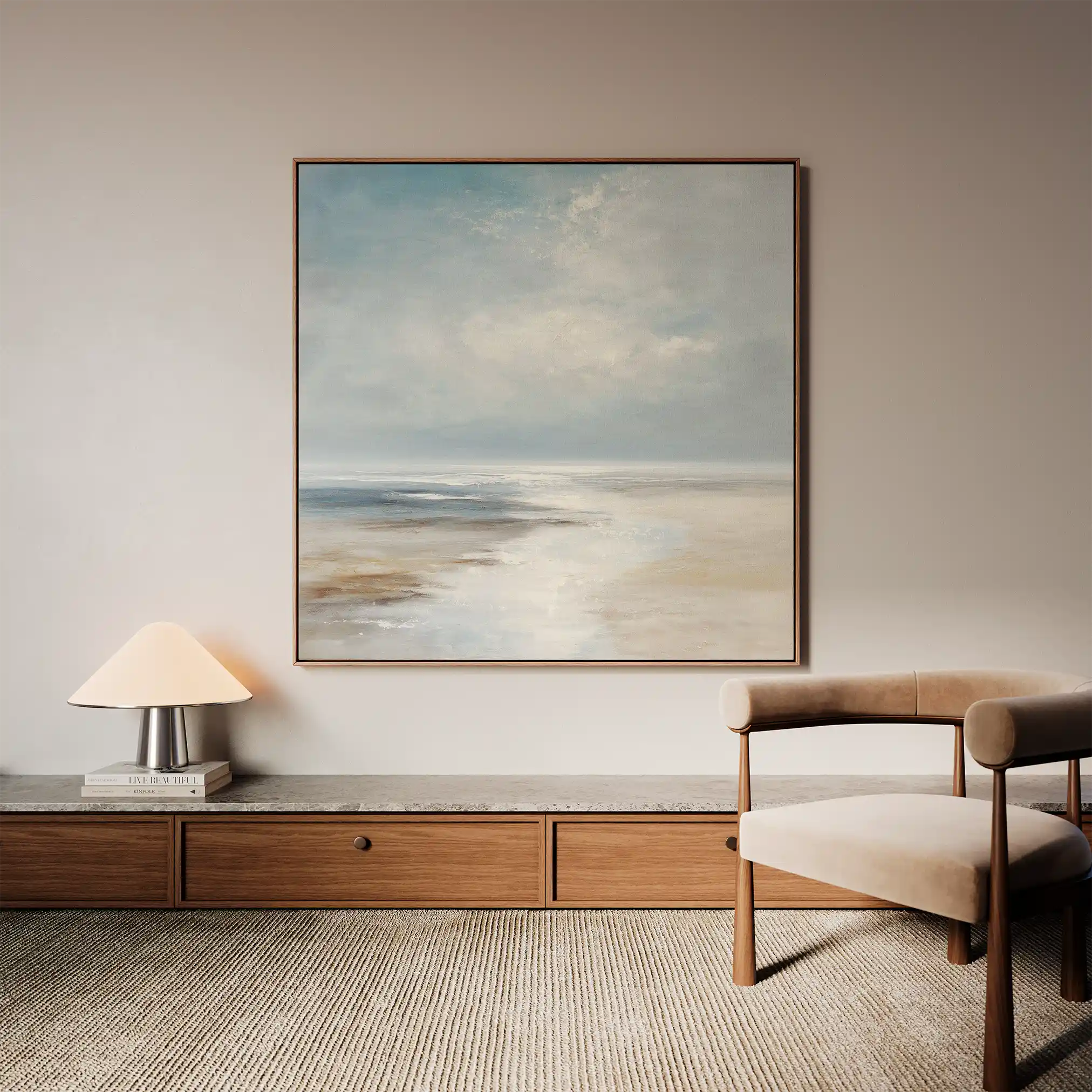 Abstract 1230 Canvas Art 60 x 60 cm / Black