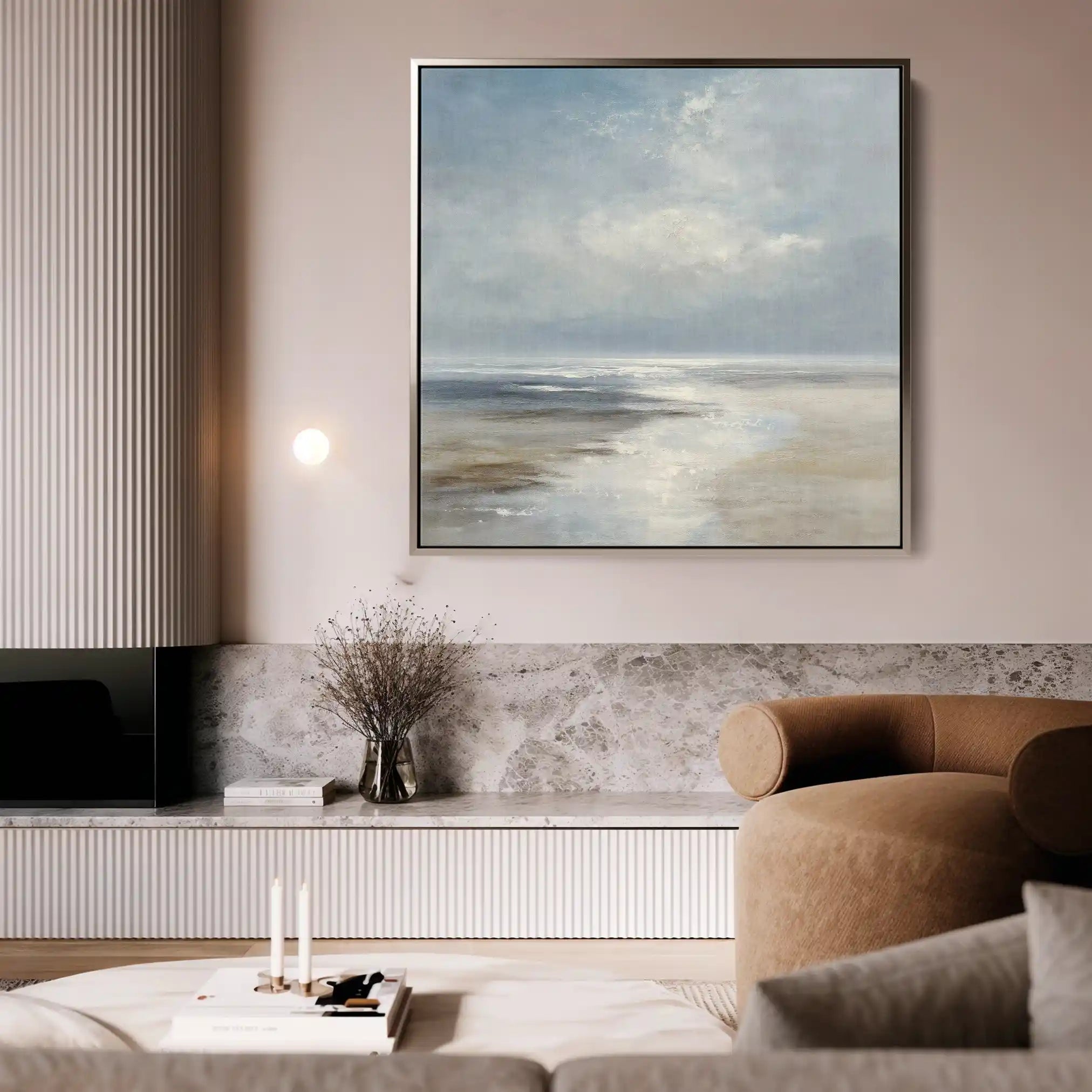 Abstract 1230 Canvas Art 60 x 60 cm / Black