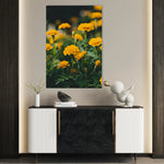 Floral 1230 Canvas Art 18" x 24" / 45 x 60 cm / Black