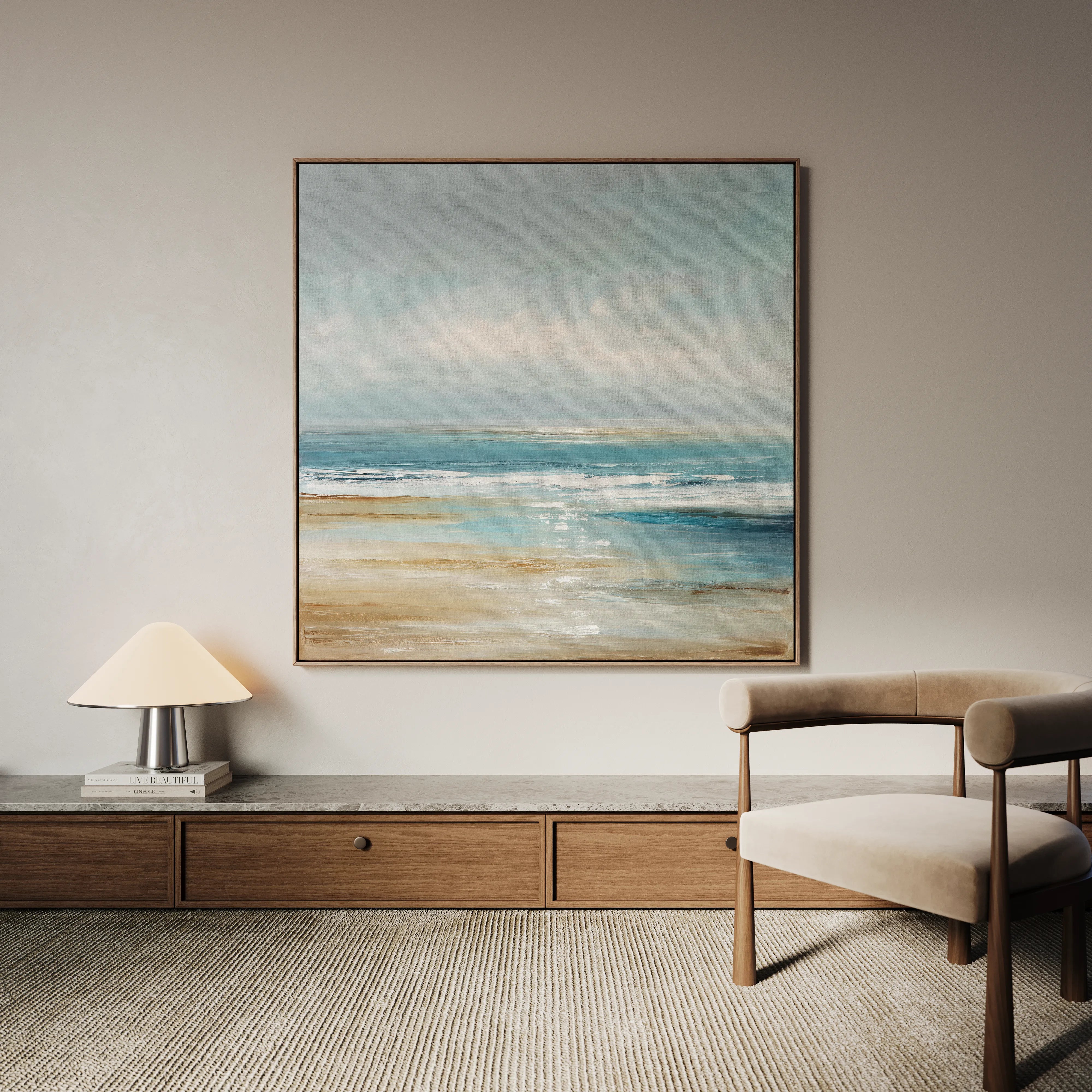 Abstract 1231 Canvas Art 16" x 16" / 40 x 40 cm / Black