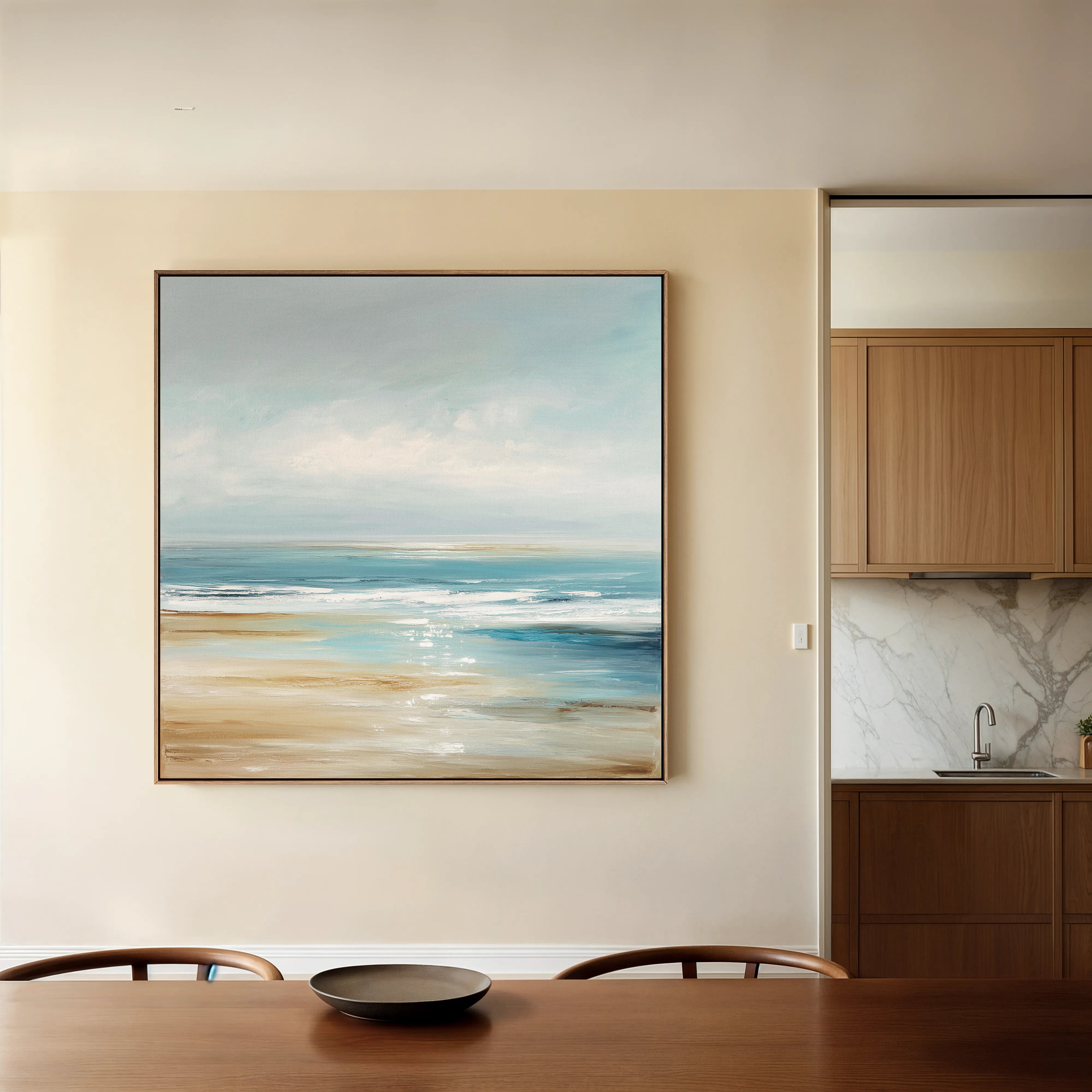 Abstract 1231 Canvas Art 16" x 16" / 40 x 40 cm / Black