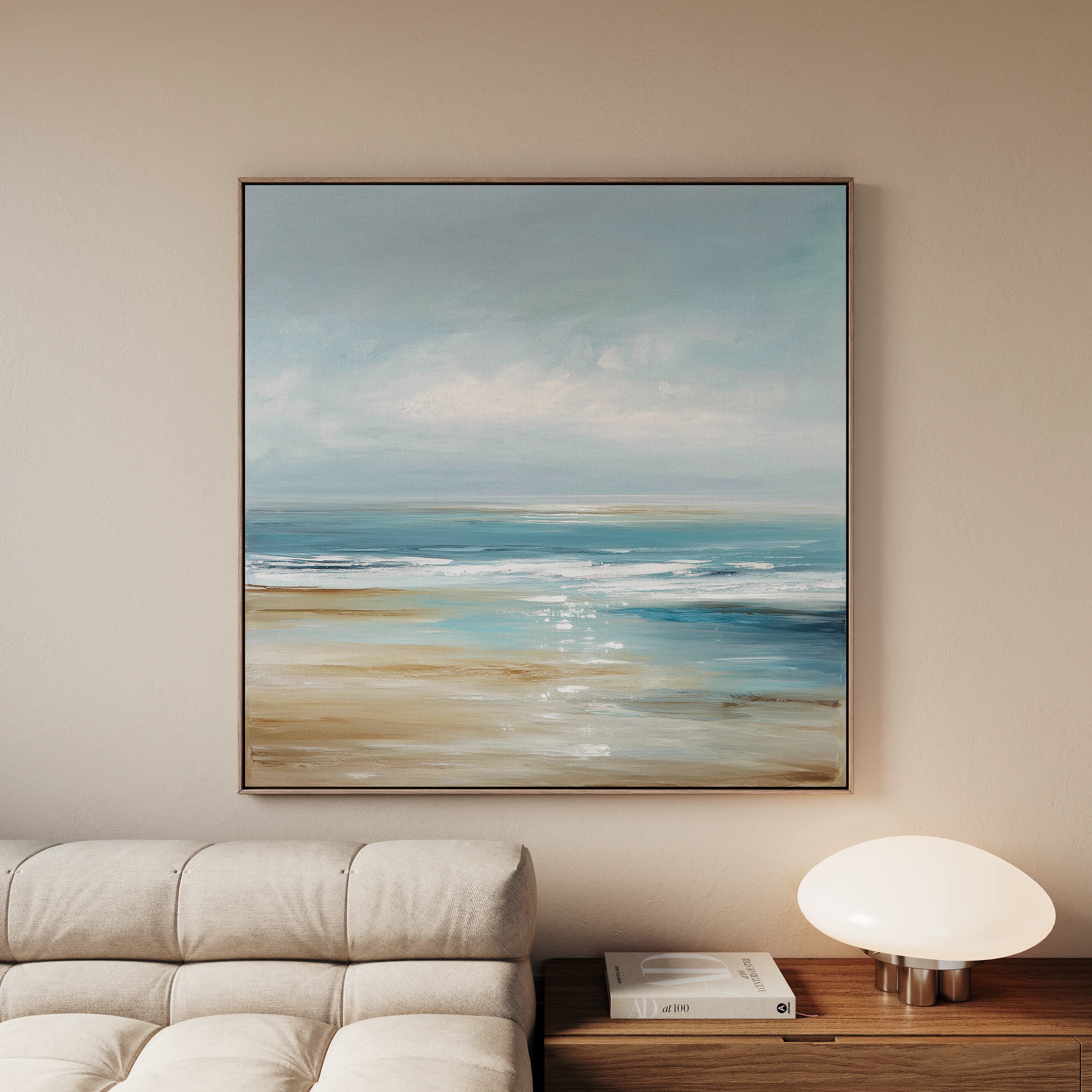 Abstract 1231 Canvas Art 16" x 16" / 40 x 40 cm / Black