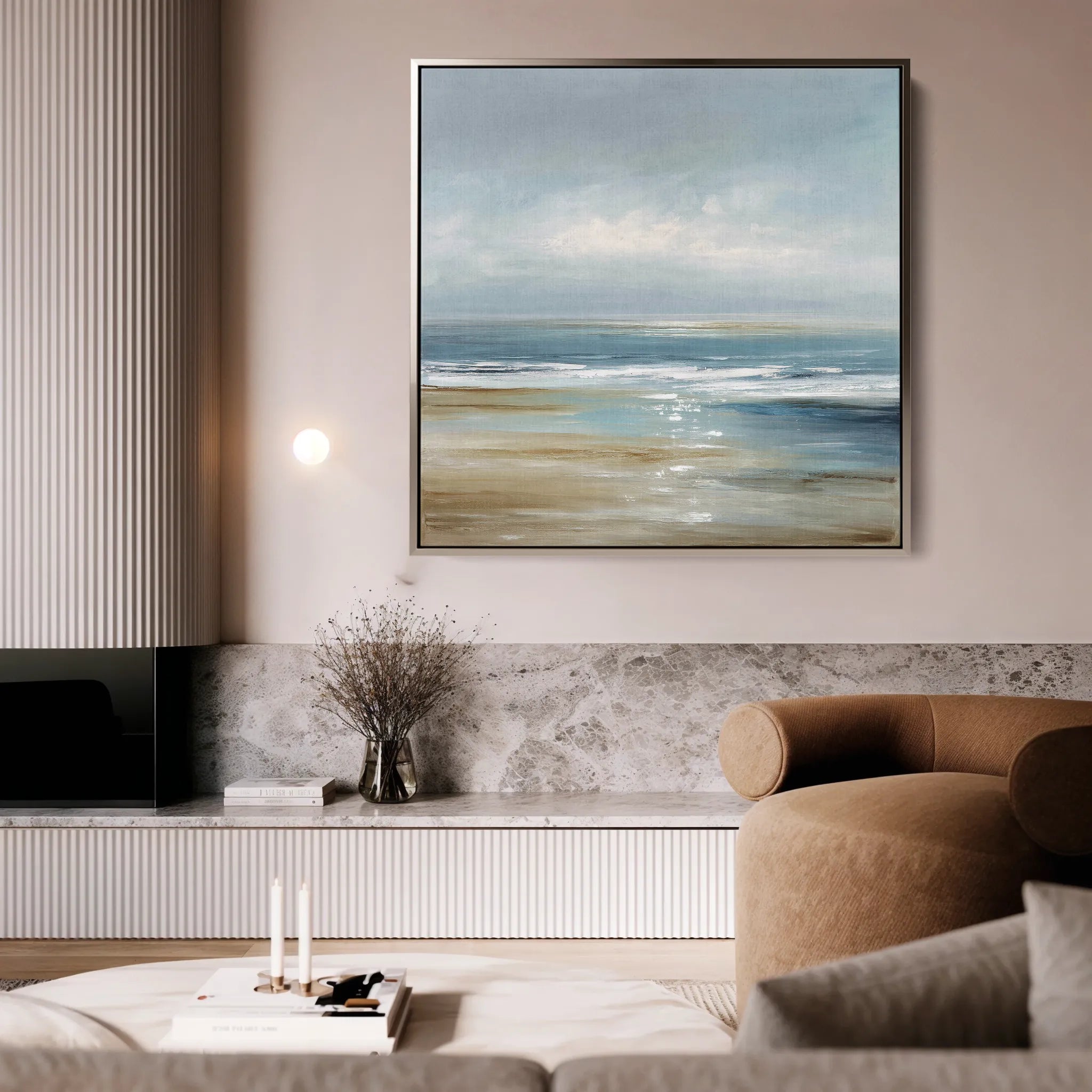 Abstract 1231 Canvas Art 16" x 16" / 40 x 40 cm / Black