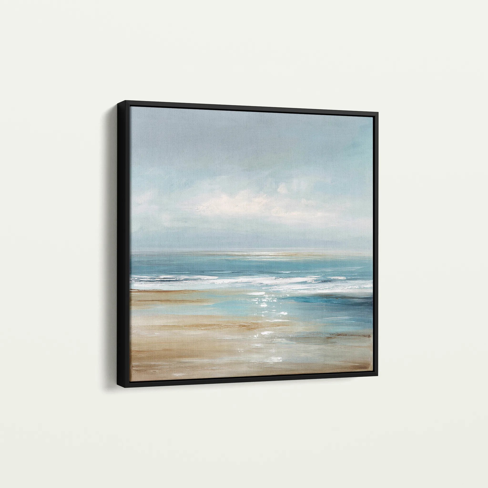 Abstract 1231 Canvas Art 16" x 16" / 40 x 40 cm / Black