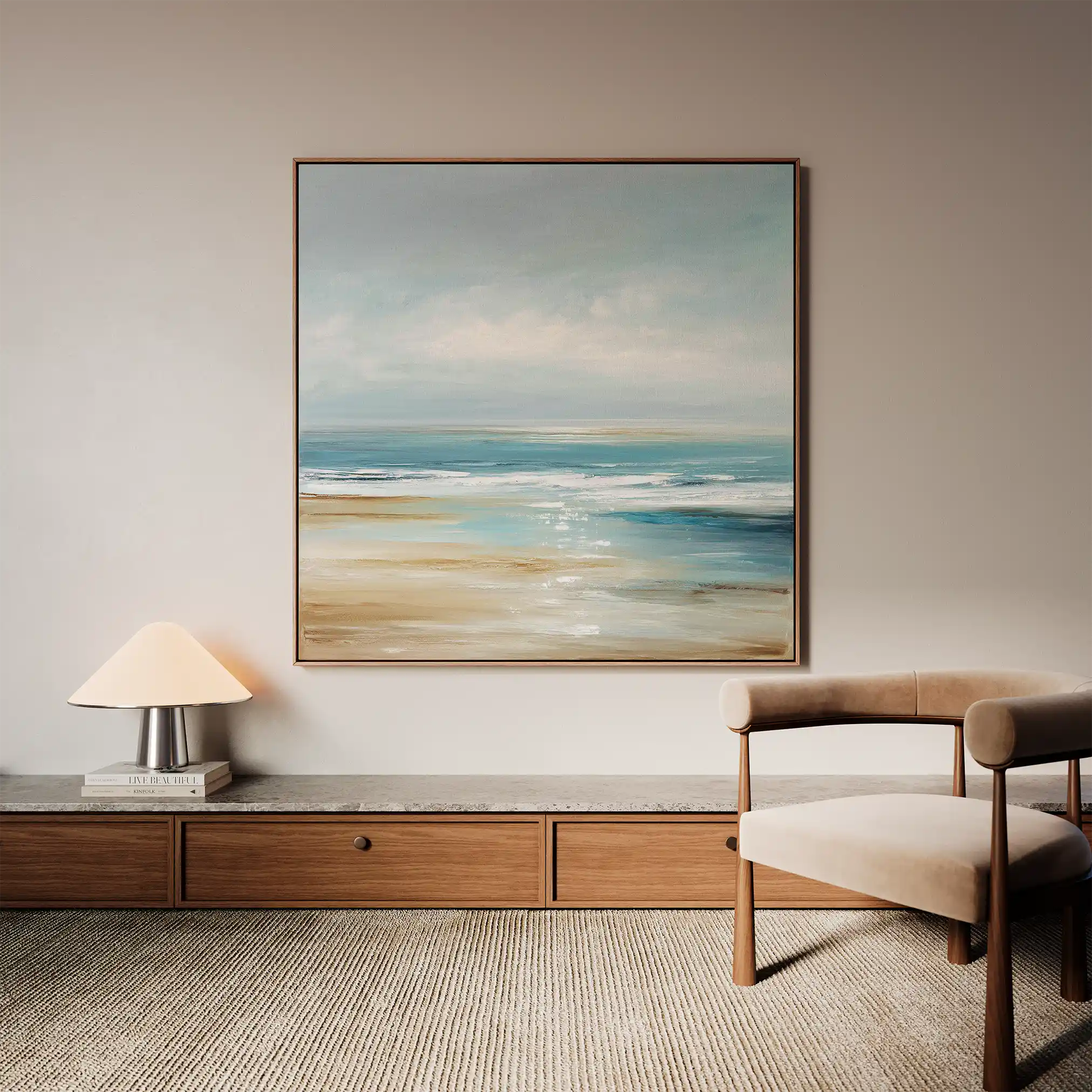 Abstract 1231 Canvas Art 60 x 60 cm / Black