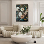 Floral 1231 Canvas Art 18" x 24" / 45 x 60 cm / Black