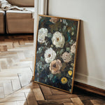 Floral 1231 Canvas Art 18" x 24" / 45 x 60 cm / Black