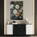 Floral 1231 Canvas Art 18" x 24" / 45 x 60 cm / Black