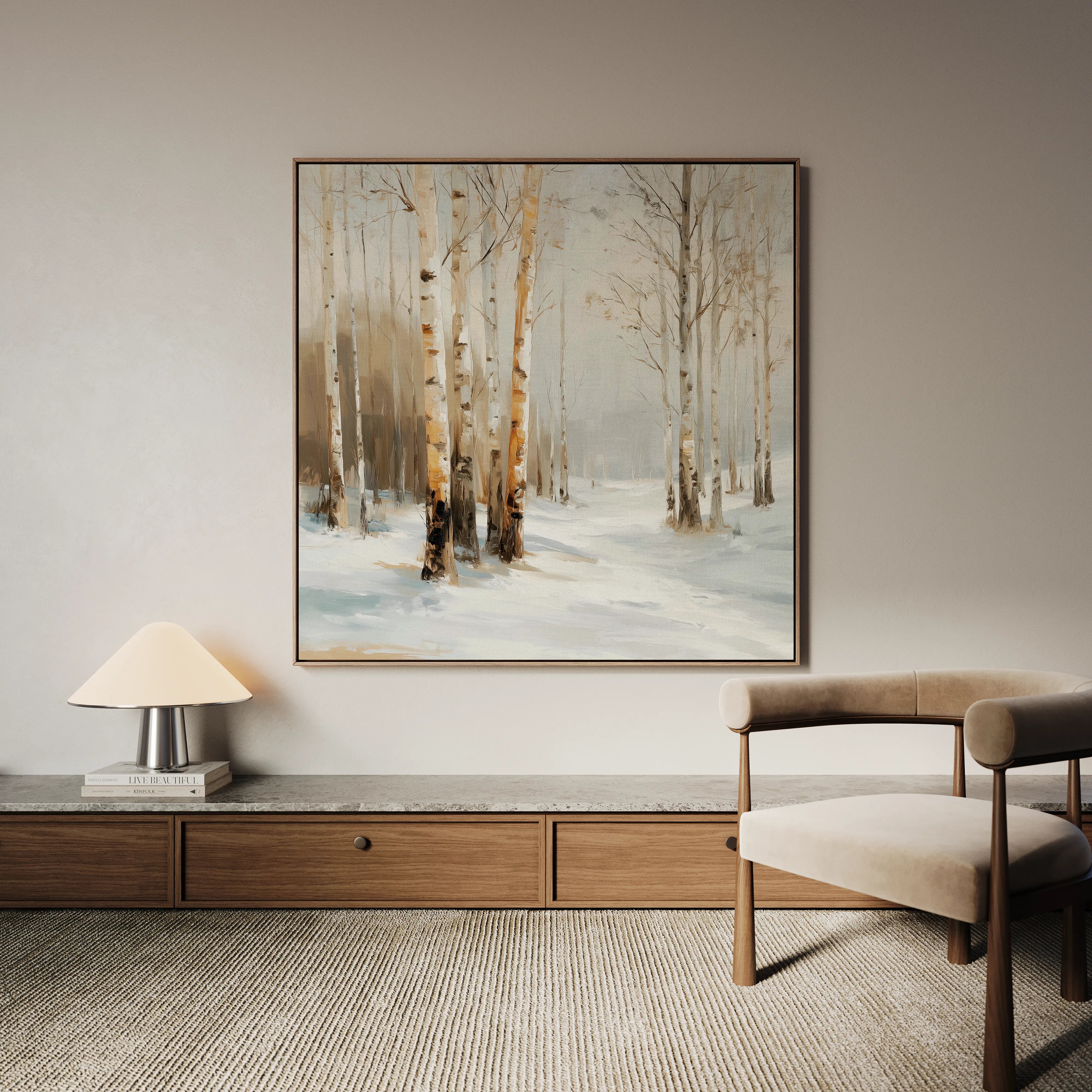 Abstract 1232 Canvas Art 16" x 16" / 40 x 40 cm / Black