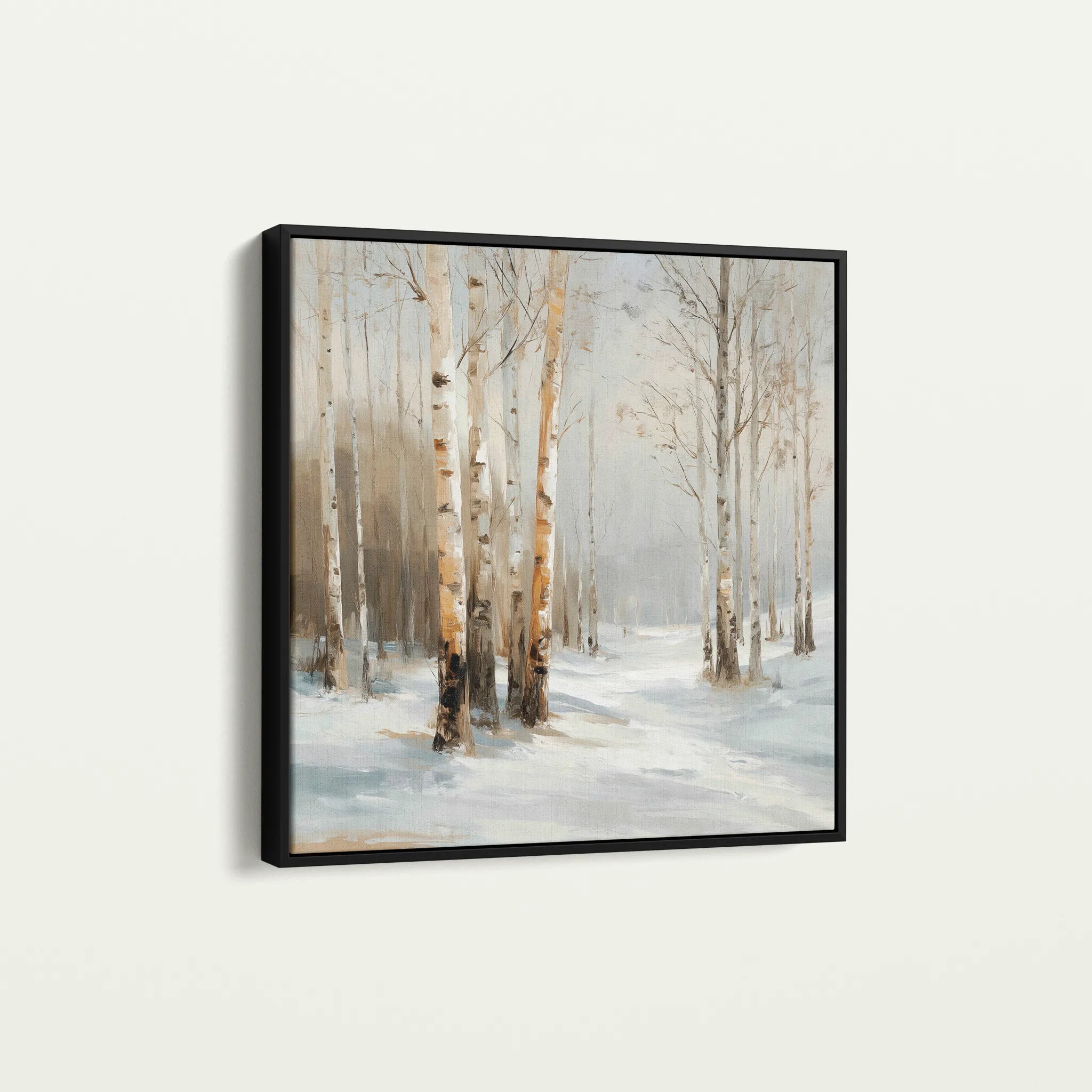 Abstract 1232 Canvas Art 16" x 16" / 40 x 40 cm / Black