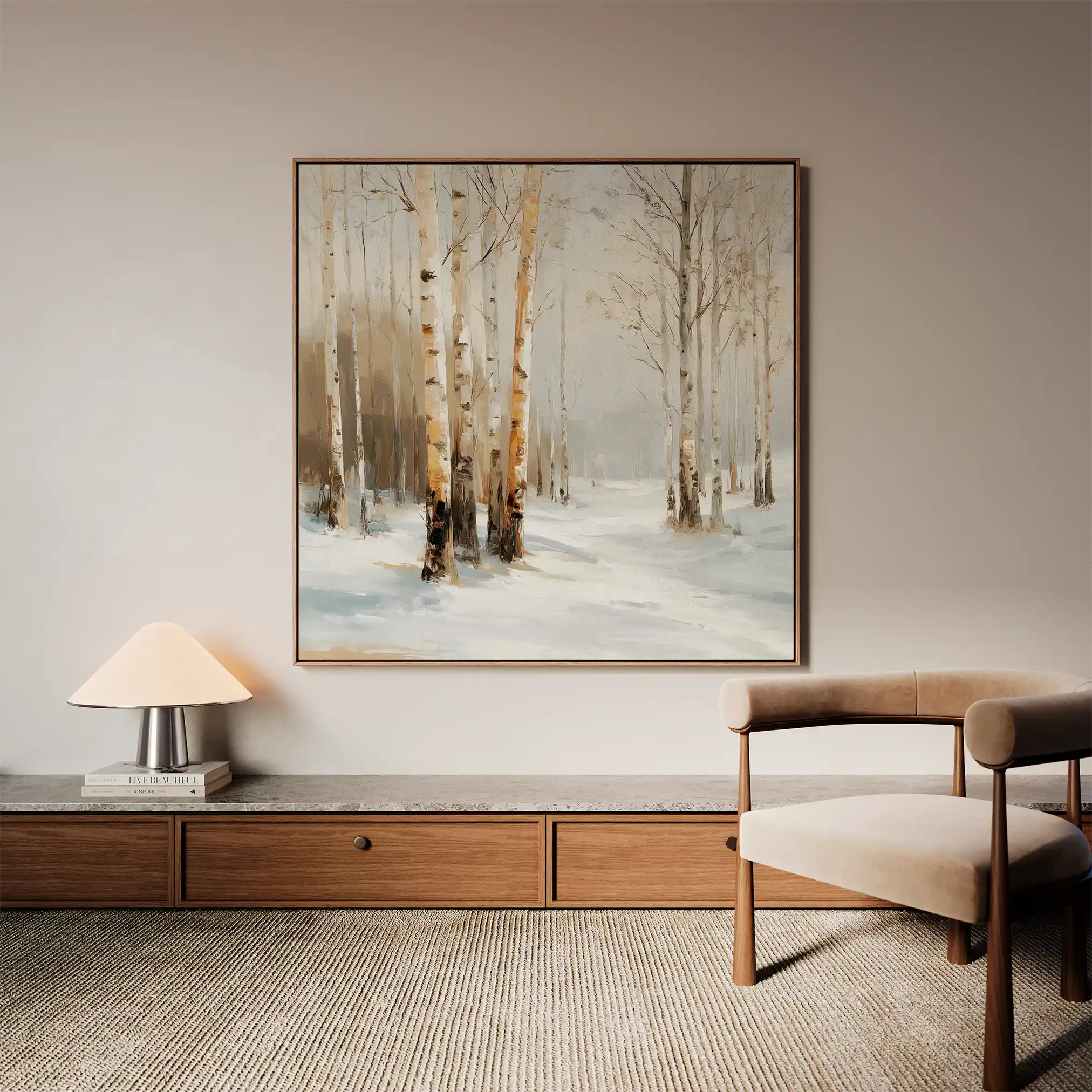 Abstract 1232 Canvas Art 60 x 60 cm / Black