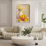 Floral 1232 Canvas Art 18" x 24" / 45 x 60 cm / Black