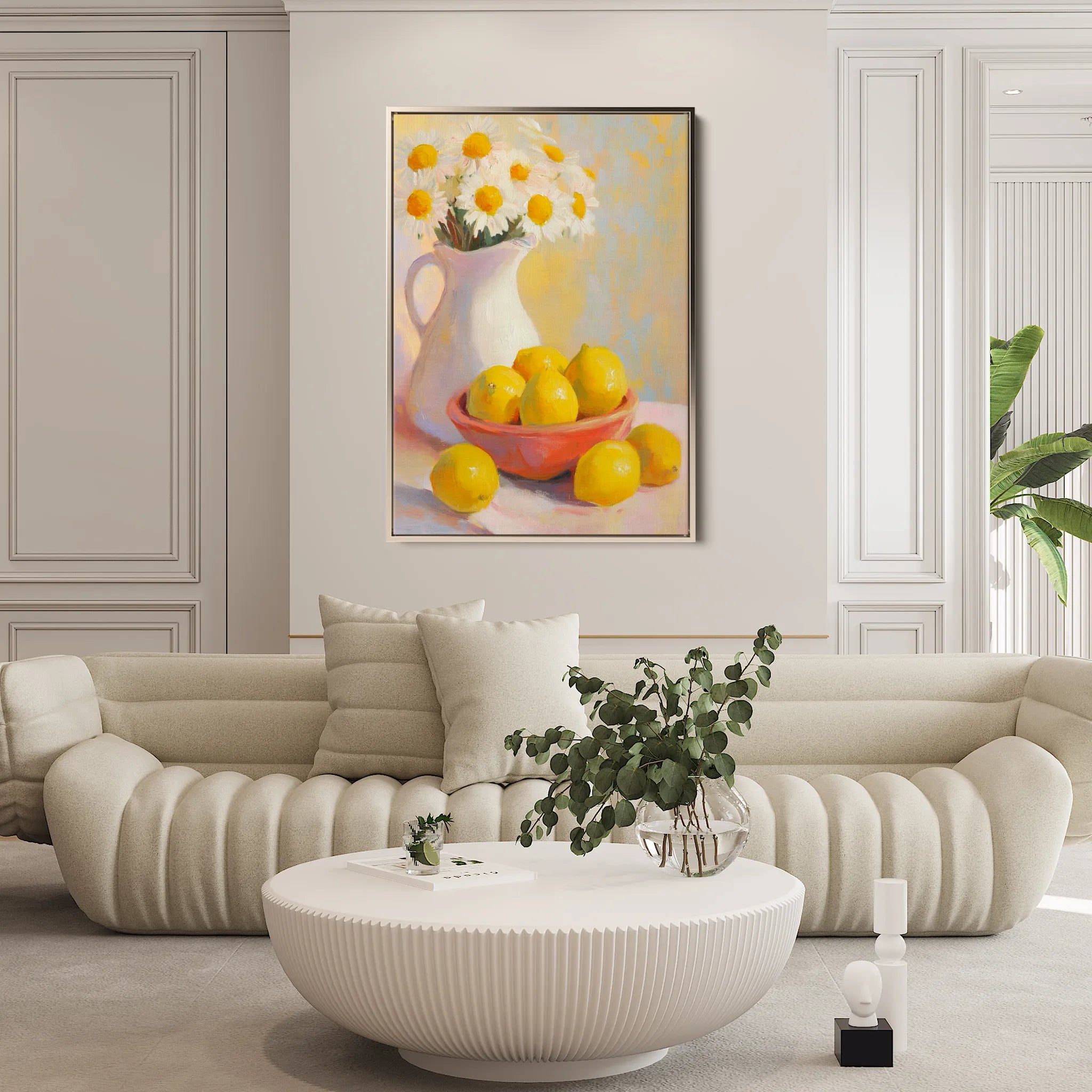 Floral 1232 Canvas Art 18" x 24" / 45 x 60 cm / Black