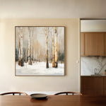Abstract 1233 Canvas Art 16" x 16" / 40 x 40 cm / Black