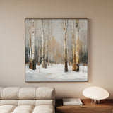 Abstract 1233 Canvas Art 16" x 16" / 40 x 40 cm / Black