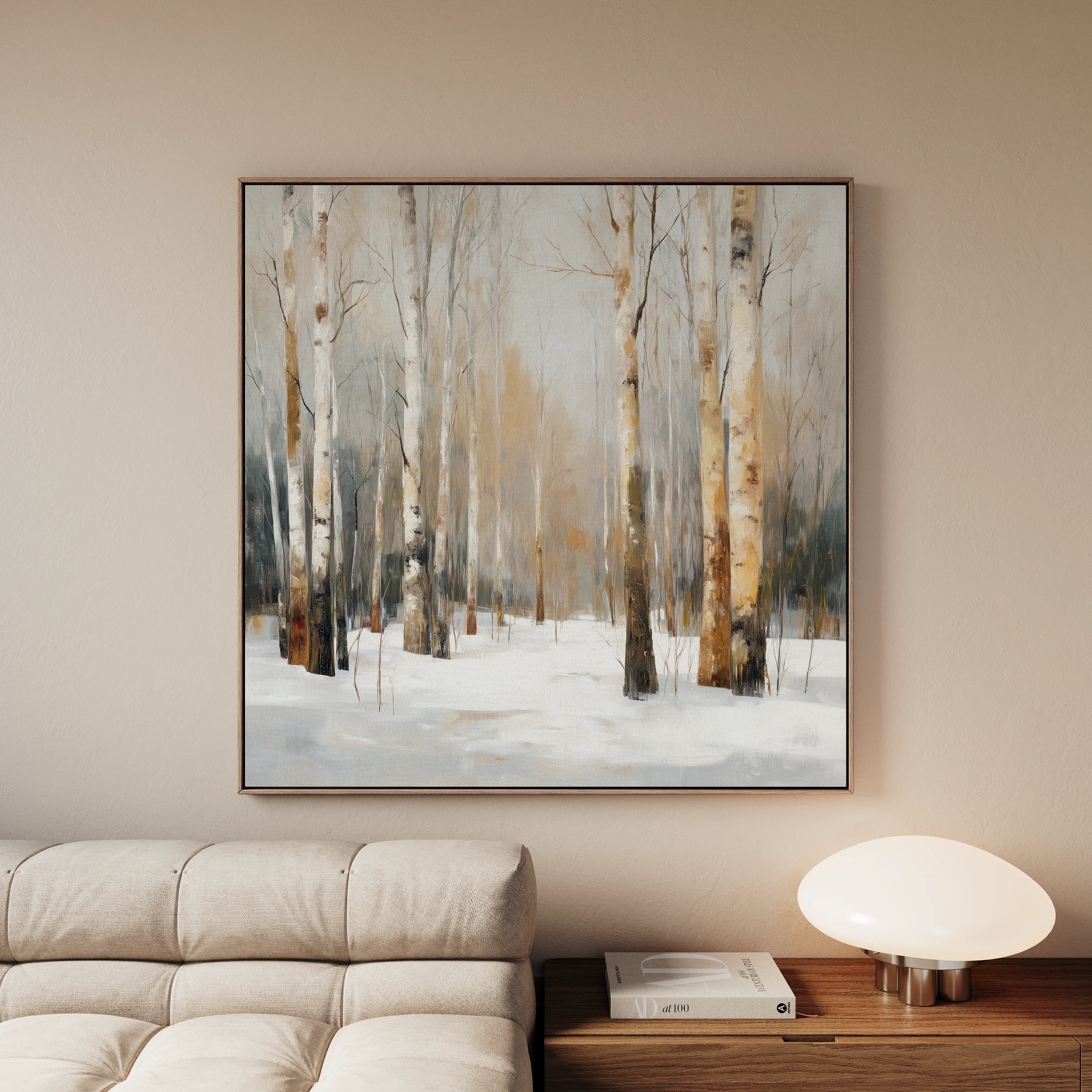 Abstract 1233 Canvas Art 16" x 16" / 40 x 40 cm / Black
