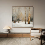 Abstract 1233 Canvas Art 16" x 16" / 40 x 40 cm / Black