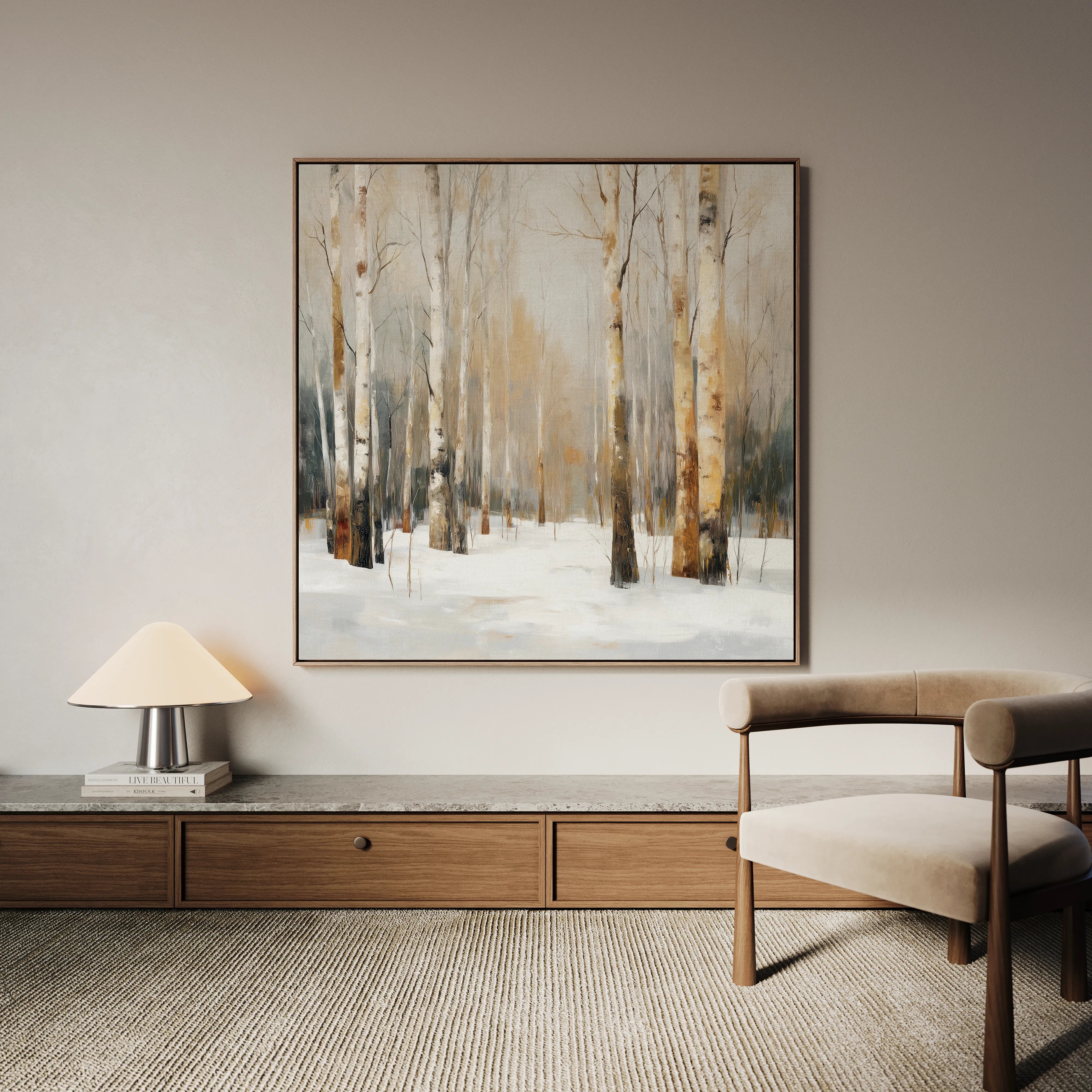 Abstract 1233 Canvas Art 16" x 16" / 40 x 40 cm / Black