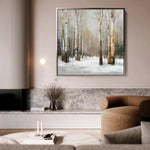 Abstract 1233 Canvas Art 16" x 16" / 40 x 40 cm / Black